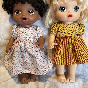 Baby Doll Dress With Sleeves -  Pattern for Baby Alive, 12&quot; Baby Doll - Instant PDF Download