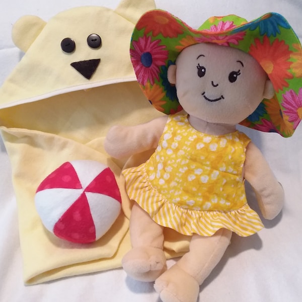 Baby Doll Beach Time Set Patterns - Fits 12" Wee Baby Stella - Instant PDF Download - 12" Baby Doll