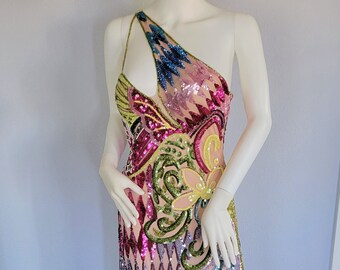 versace sequin dress