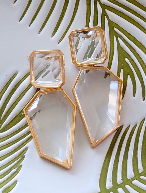 Acrylic Resin Geometric retro Dangle Drop Earrings