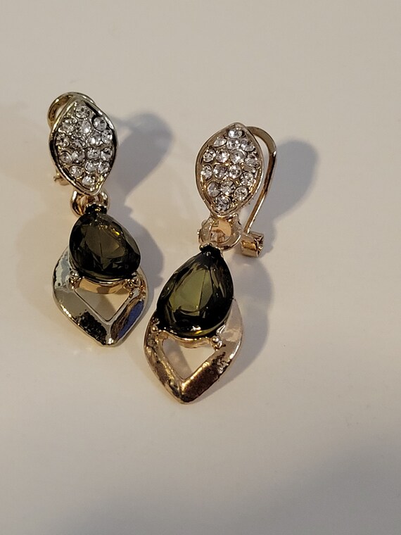 Green earrings shop costume jewelry