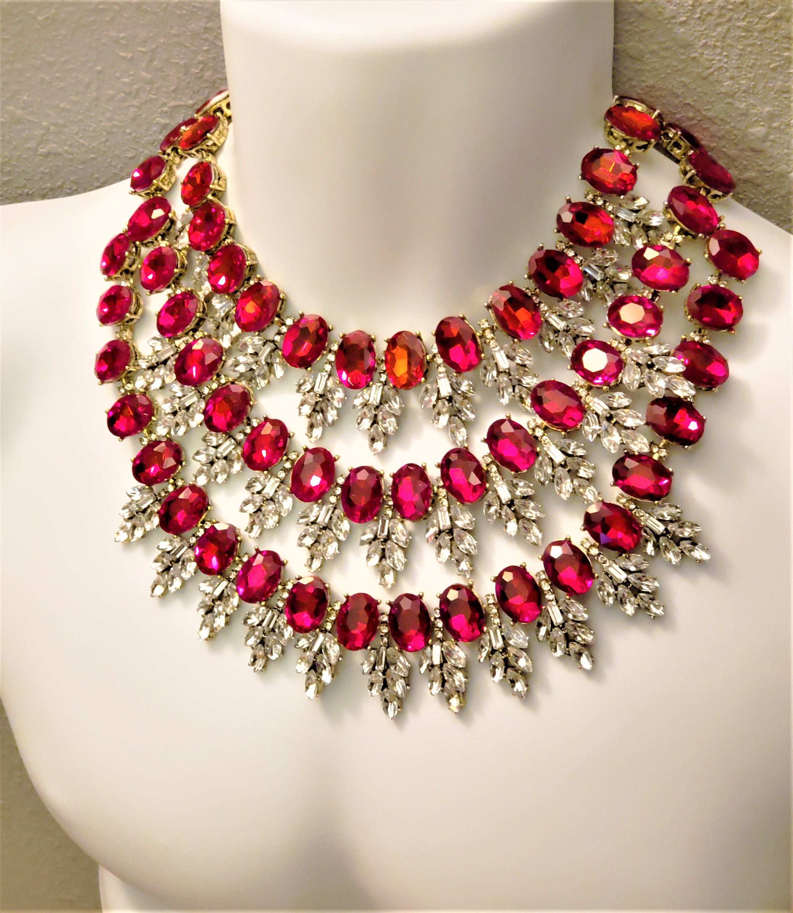 Fake sale ruby necklace
