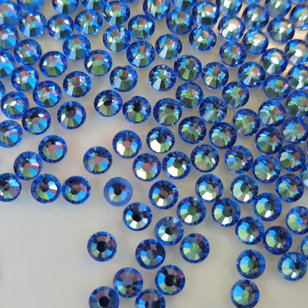 Blue Carrington Crystal Glass Flat Back 16SS Periwinkle #114 gross 144 count