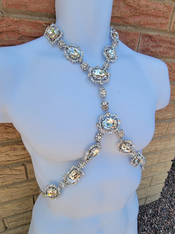 Rhinestone body harness discount