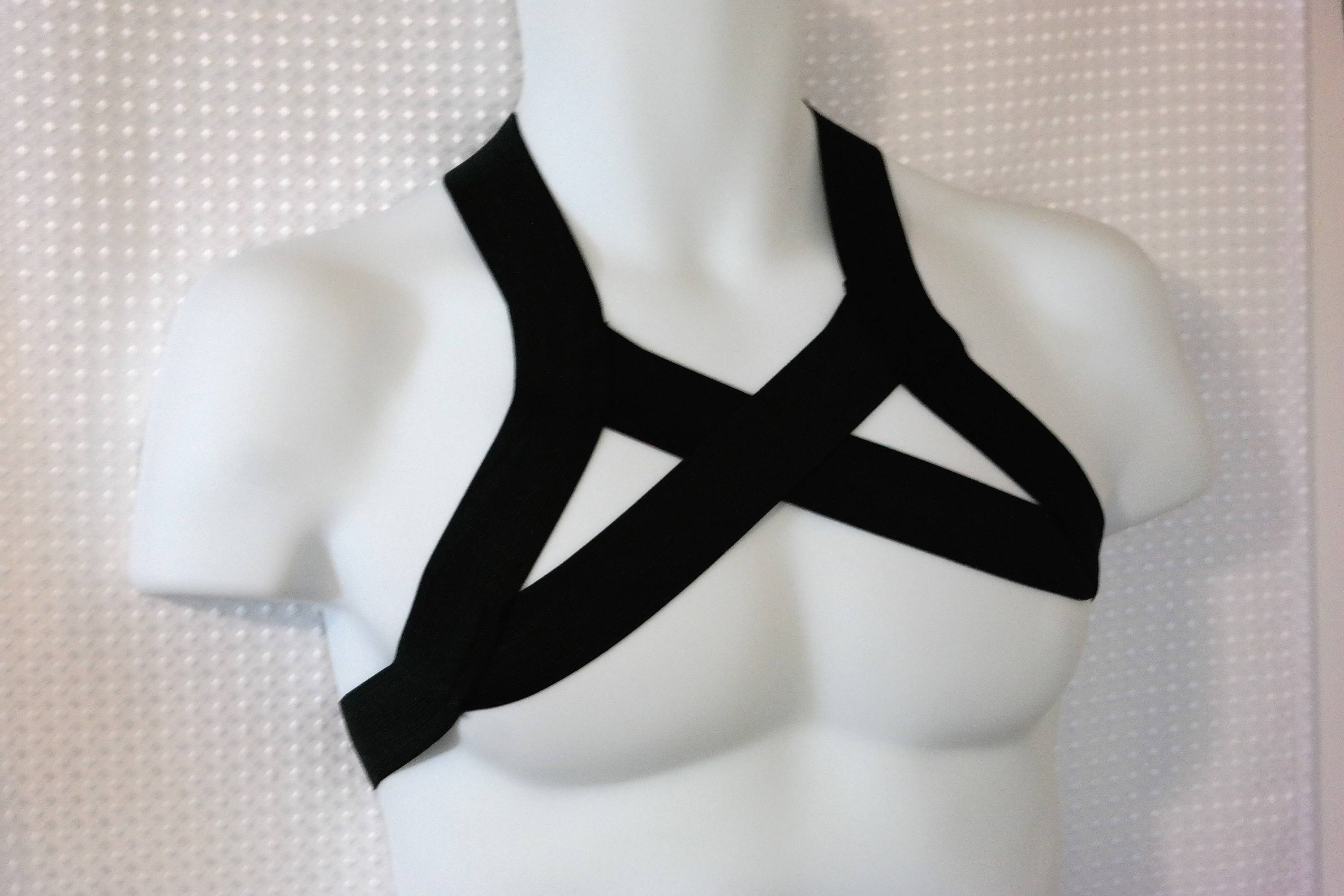 Men's Black Elastic Chest Harness Burlesque Costume Gogo Etsy