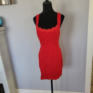 Clueless Dress Vintage 90s Style Red bodycon dress