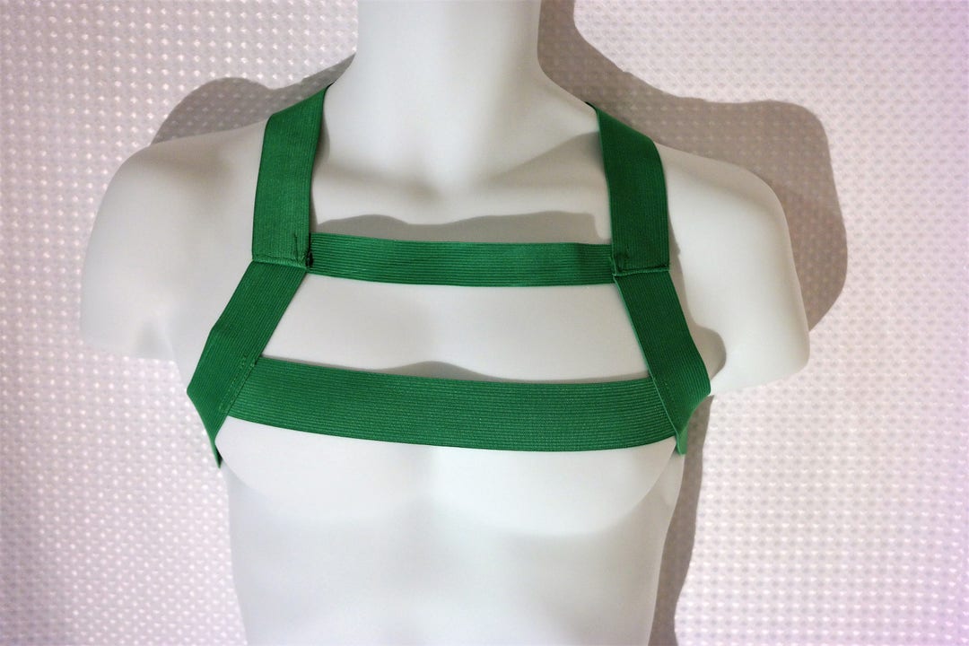 Men's Green Elastic Chest Harness Hilton Burlesque Costume Etsy
