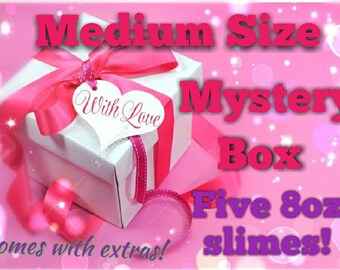 Big Mystery Slimebox five 8oz slimes and lots extras!