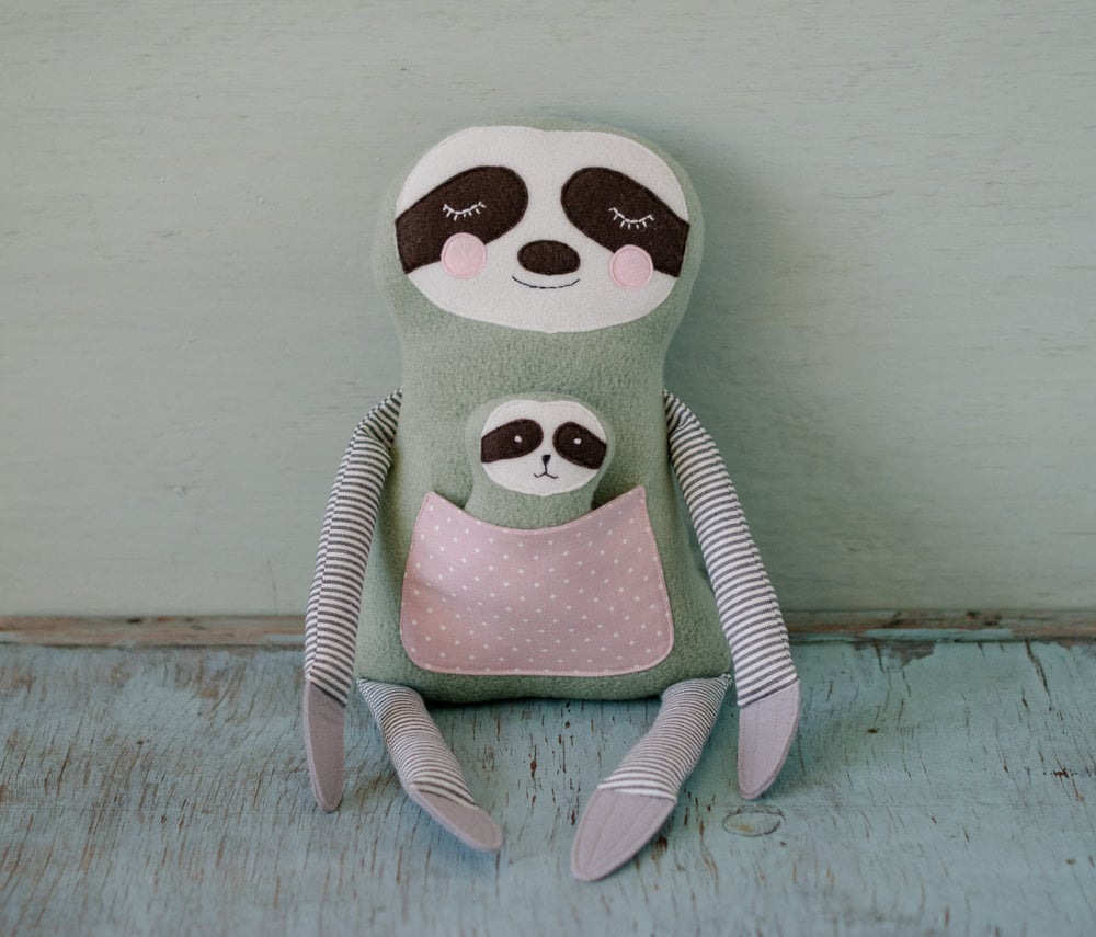 Sloth sewing pattern PDF Animal toys tutorial Stuffed Toy Etsy