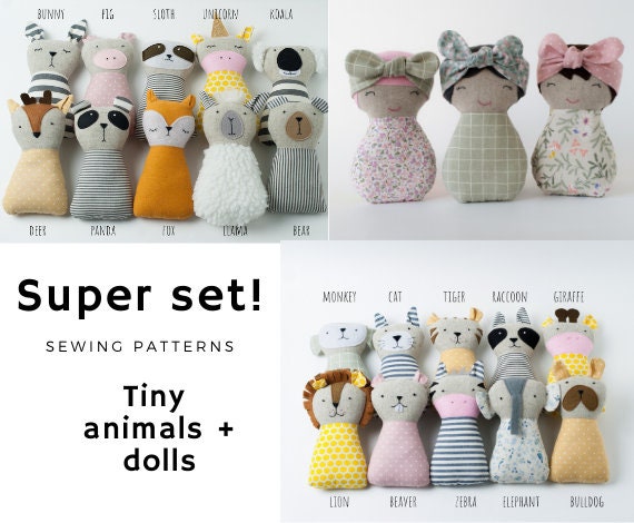 handmade animal dolls