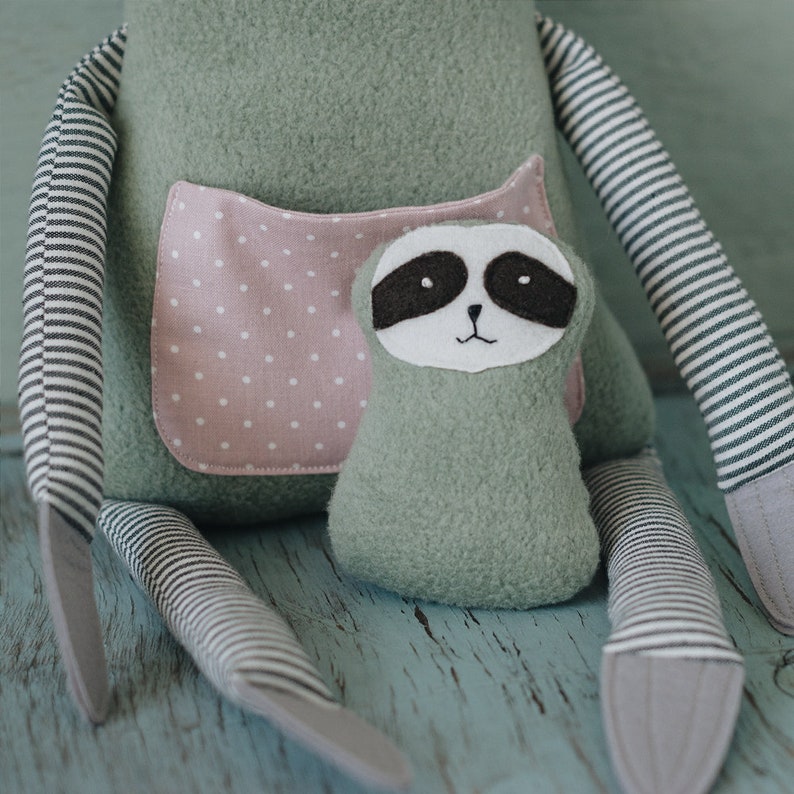 Animal Sewing Pattern PDF Sloth Tutorial Panda Stuffed | Etsy