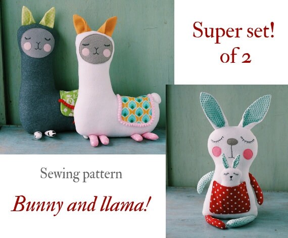 llama stuffed animal pattern