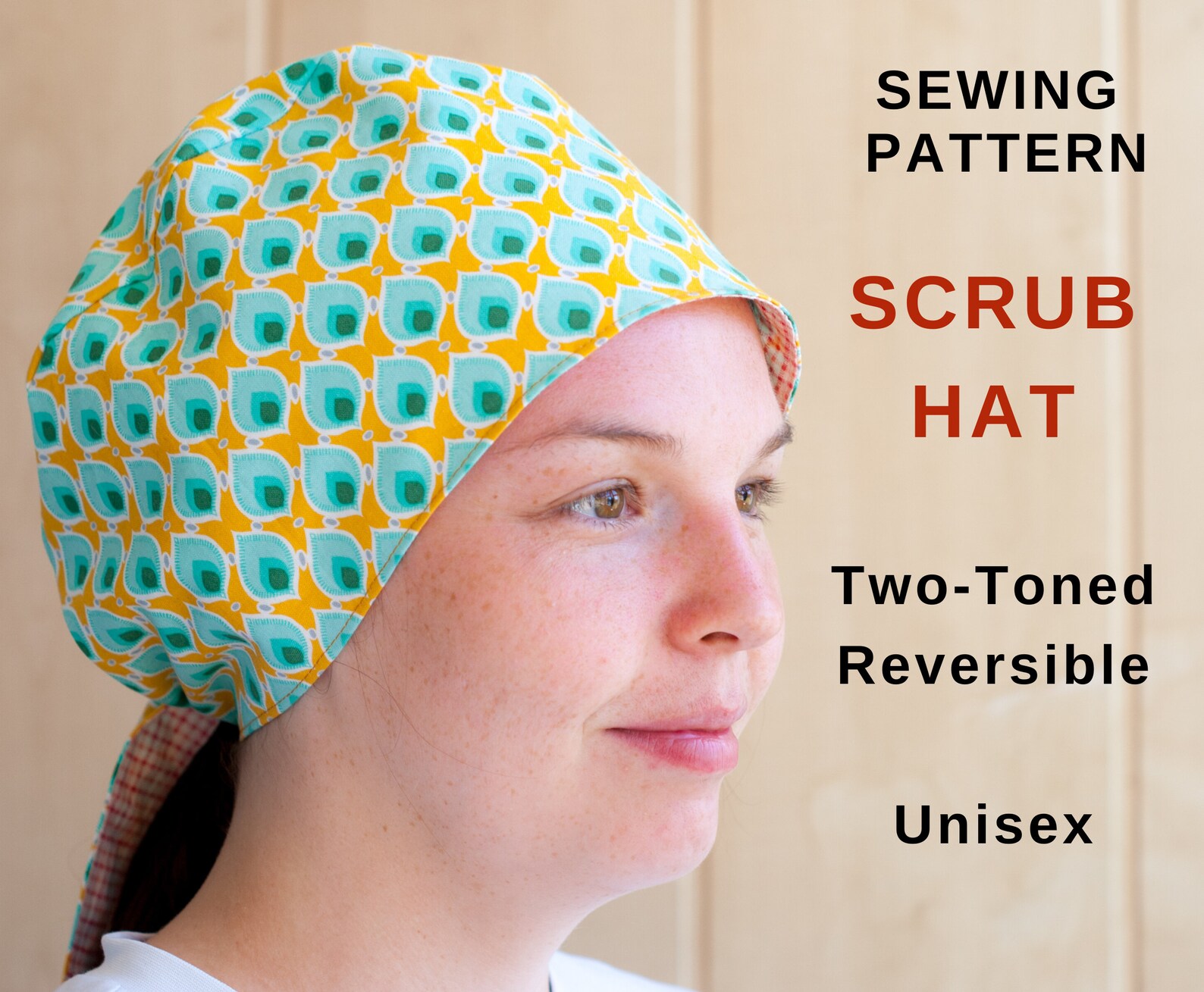 Scrub Hat Sewing Pattern PDF Reversible Scrub Cap Surgical Hat Etsy