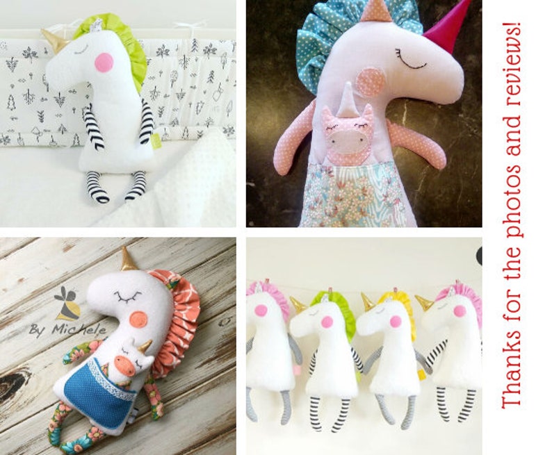 Stuffed animal pattern PDF Easy tutorial Easy unicorn sewing Etsy