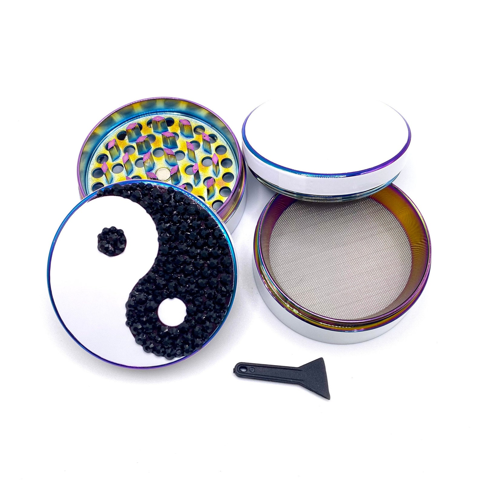 Yin Yang Grinder 5 Piece Metal Herb Grinder for Balance & Etsy