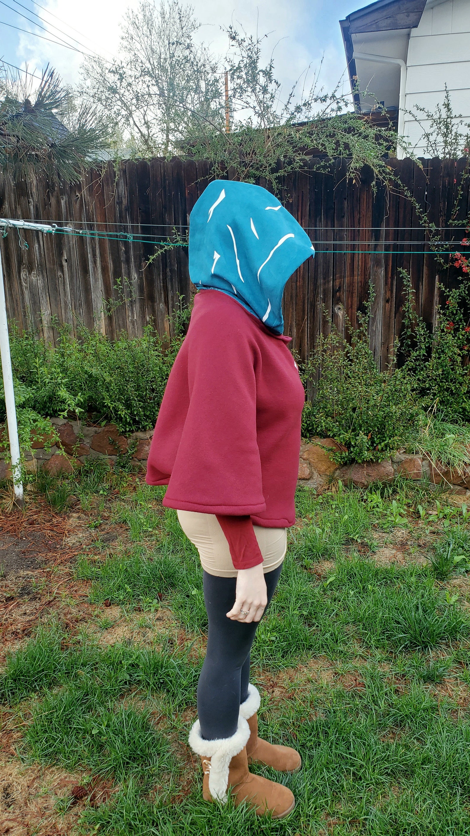 Ahsoka Tano Inspired Poncho Star Wars Hood Hoodie Shawl Etsy