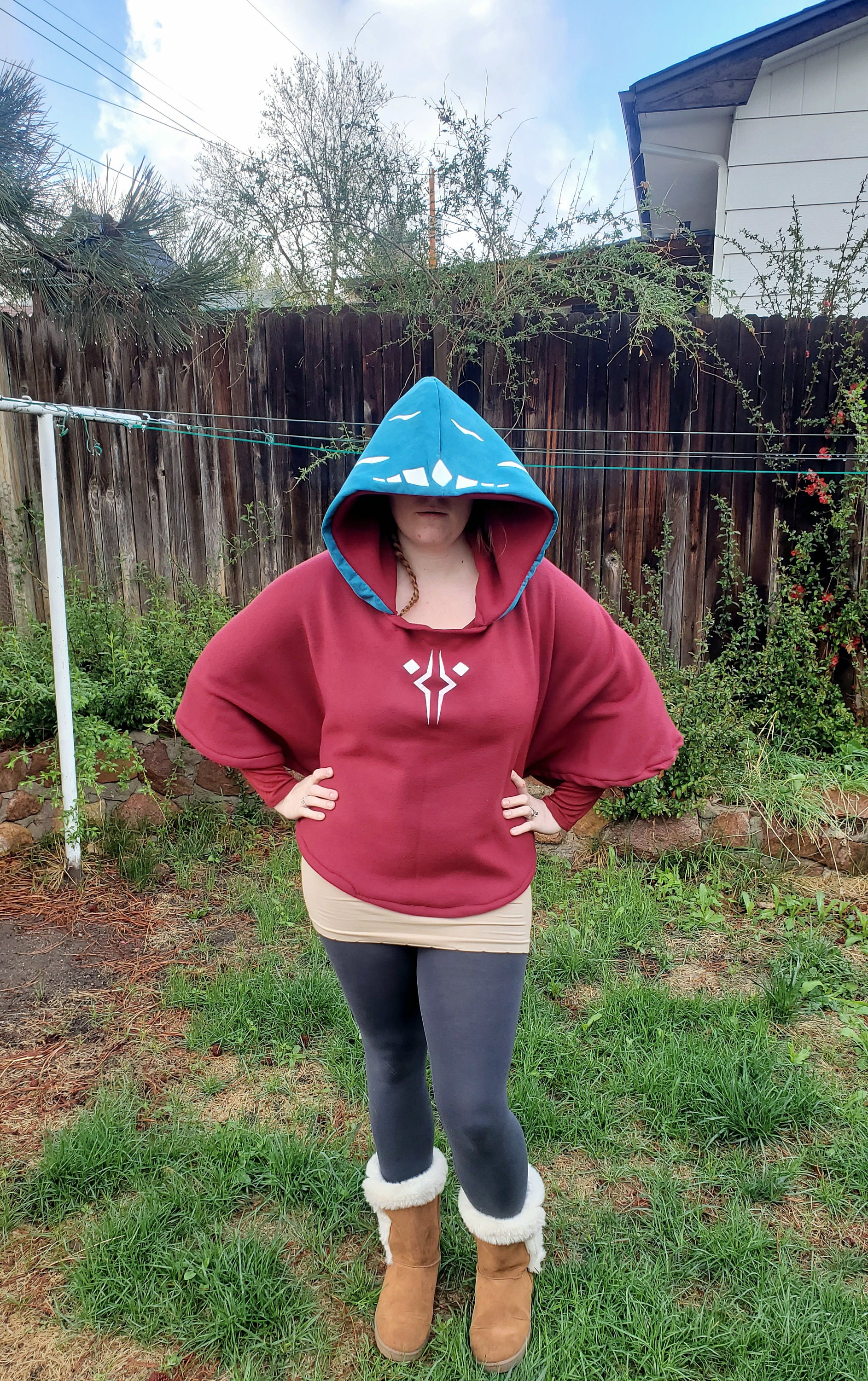 Ahsoka Tano Geïnspireerd Poncho Star Wars Capuchon Hoodie Etsy