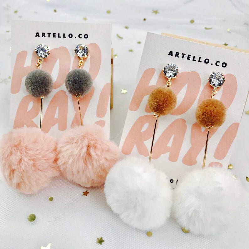 Kelly Pom Pom Earrings
