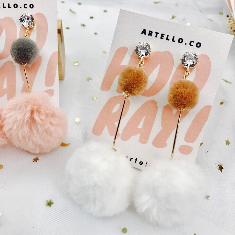Kelly Pom Pom Earrings