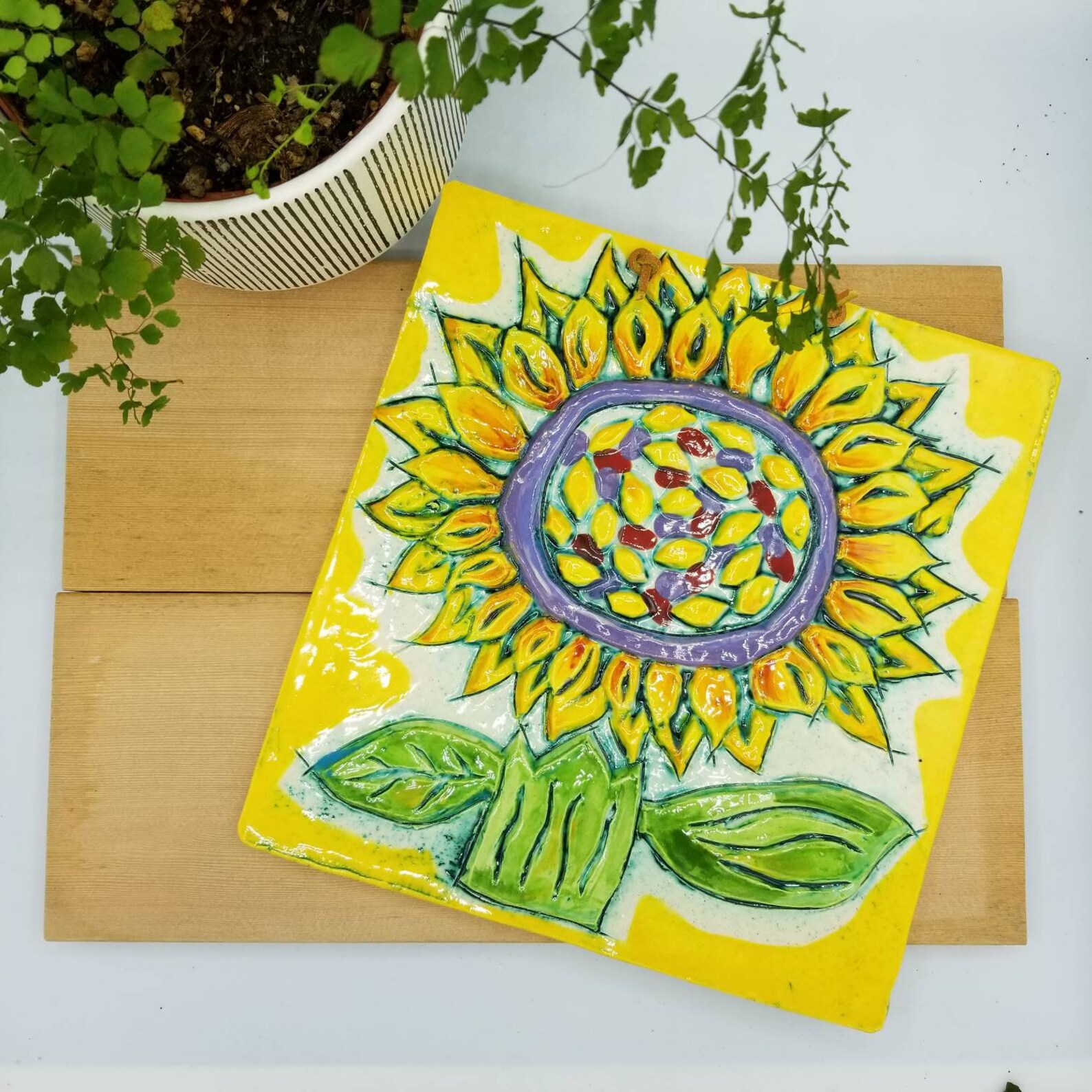 Sunflower Garden Plaque Home and Garden Wall Ornament Etsy