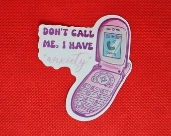 Holographic Phone Anxiety Sticker