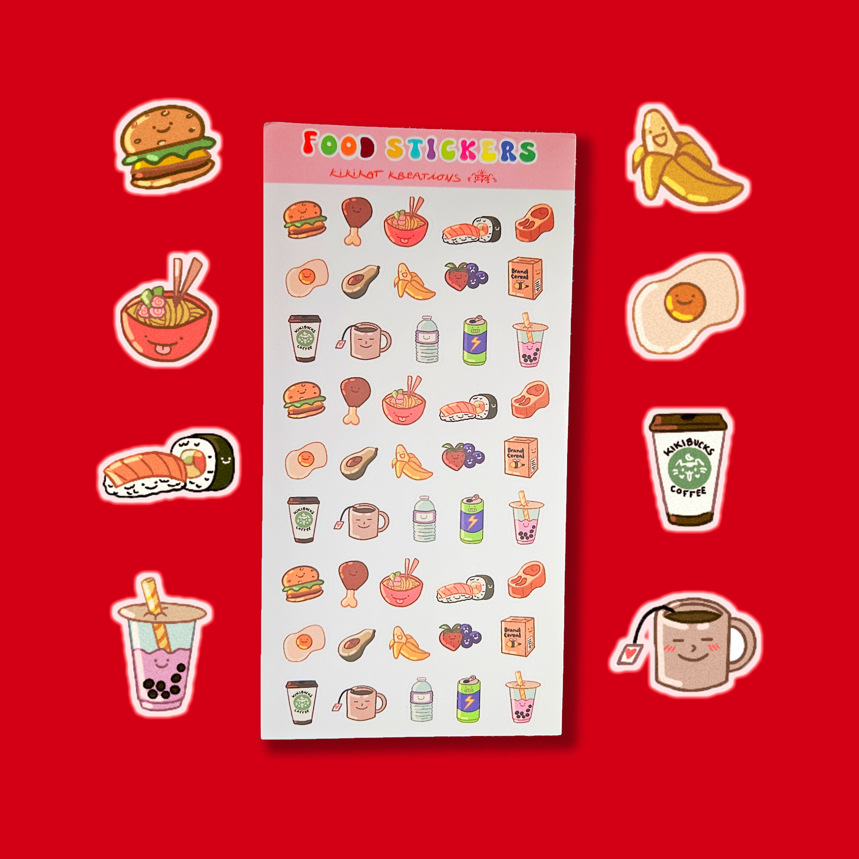 Food Planner Journal Sticker Sheet - Etsy
