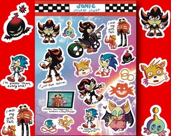 Sonic the Hedgehog Meme Sticker Sheet