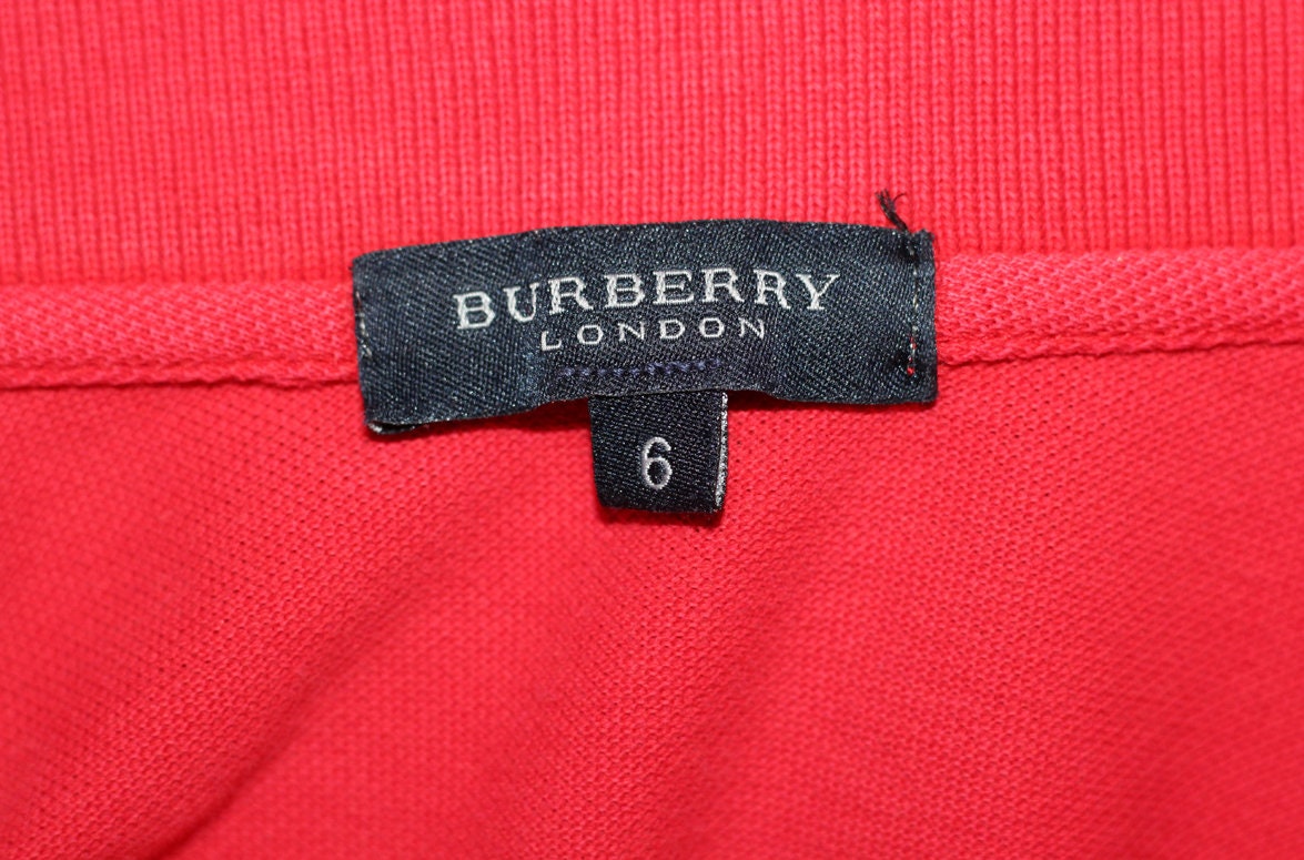 Burberry London Men's Red Polo T-Shirt Size XL | Etsy