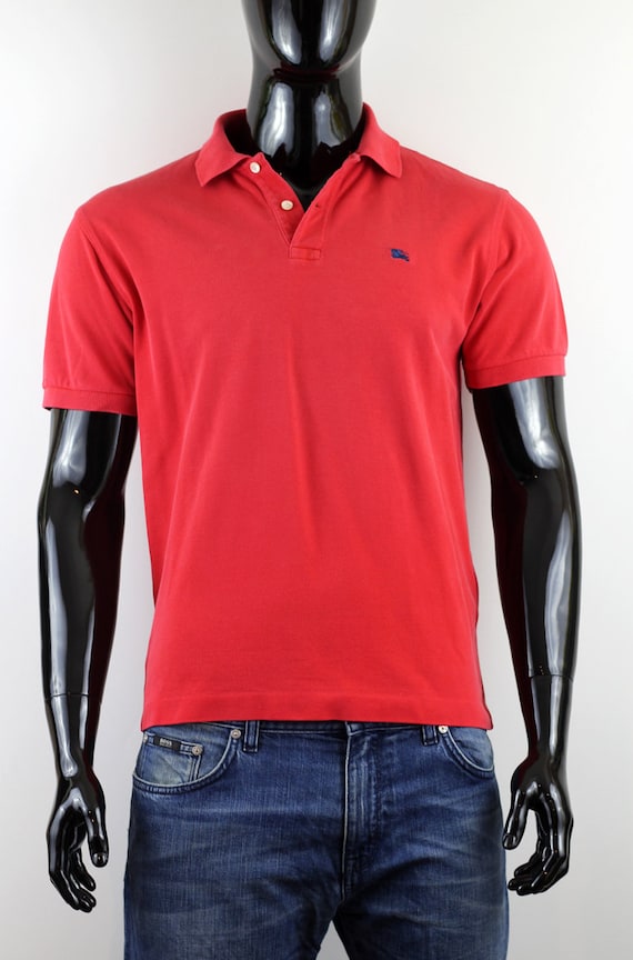 burberry red polo shirt