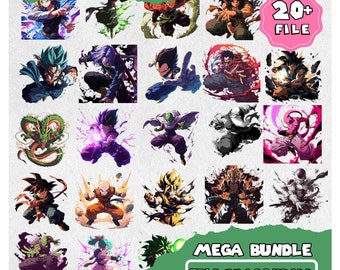 Epic Dragonball Png, Anime Png, Kawaii Svg, , Anime Stickers, Anime Comic Png Bundle, Adventure Png, Cartoon