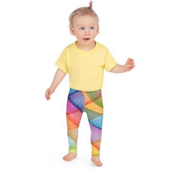 Colorful Girls Leggings Printed Leggings Size 2 10 Years Toddler Leggings Etsy