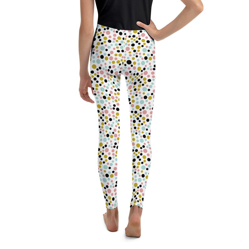 Polka Doit Youth Leggings Exercise pants Active wear for teen and preteen girls Sizes 8-20