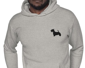 Embroidered Scottish Terrier Unisex Hoodie