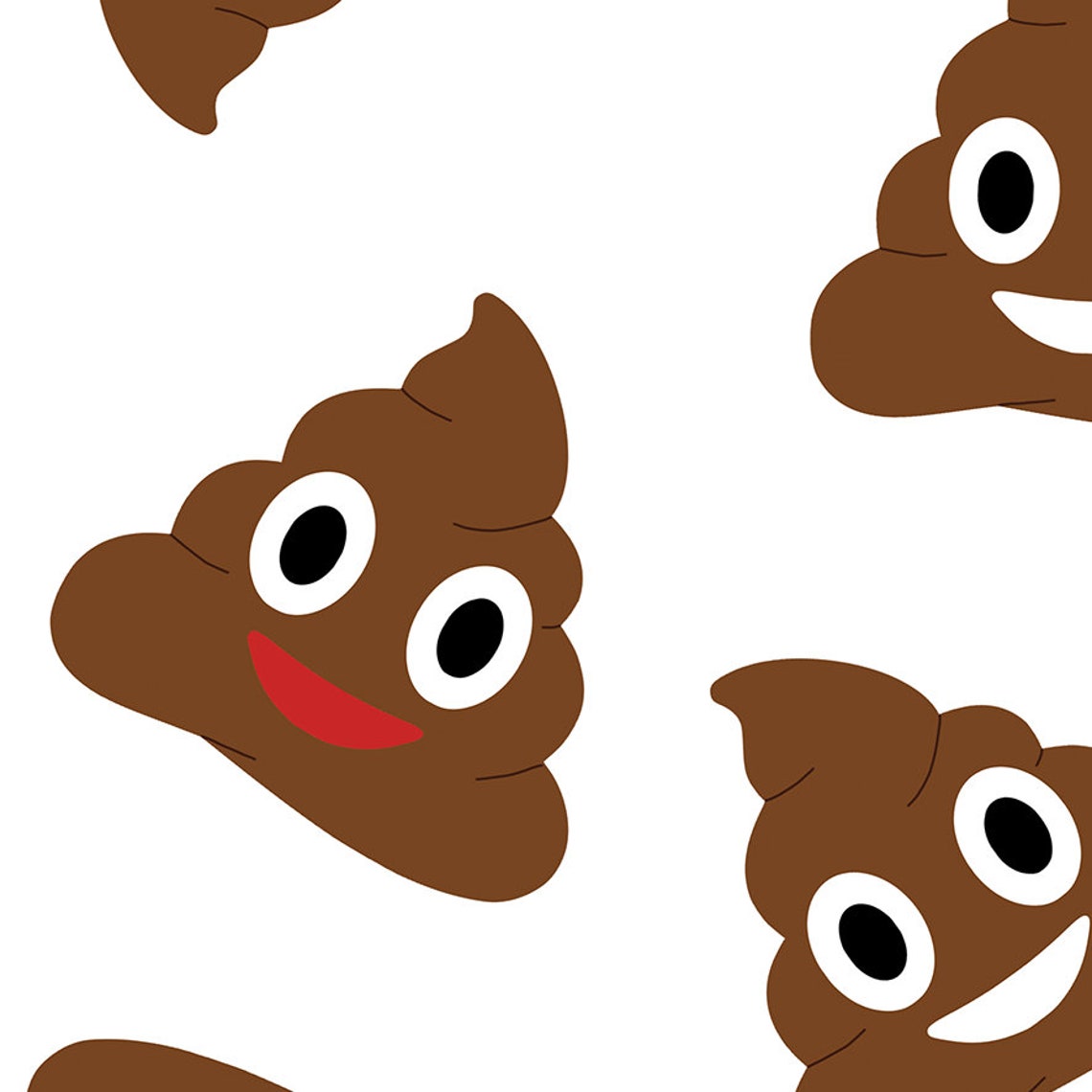 Poop Emoji Pattern Print Women Leggings