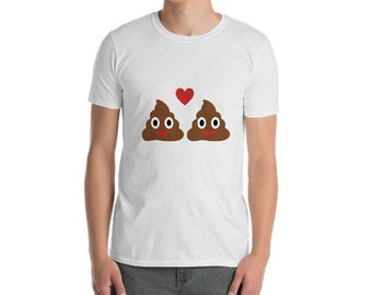 Poop Emoji Tshirt, Funny Gift for him or her, Short-Sleeve Unisex T-Shirt - Funny gift -Poop Gift - Poop Tee