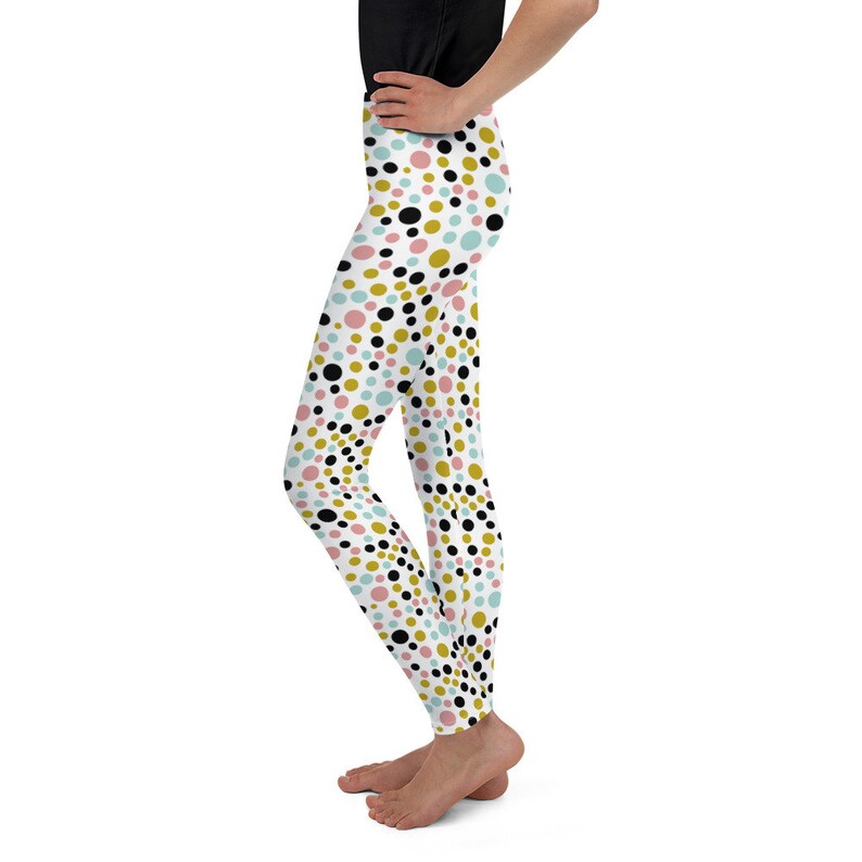 Polka Doit Youth Leggings Exercise pants Active wear for teen and preteen girls Sizes 8-20