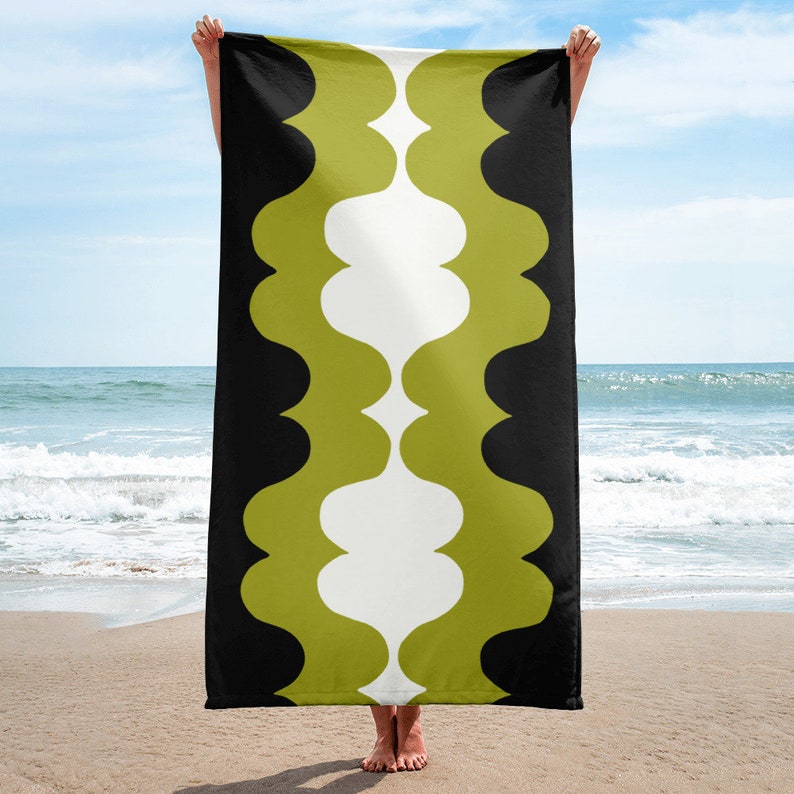 Retro Towel Beach Blanket 50s Style Beach Towel Bath Towel Etsy