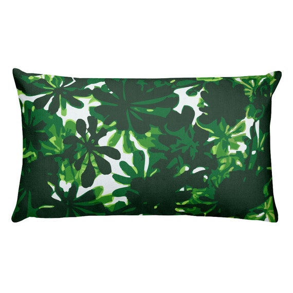 Outdoor Pillow Garden decor Leaf print Buy Jungle Leaves Throw Pillow by