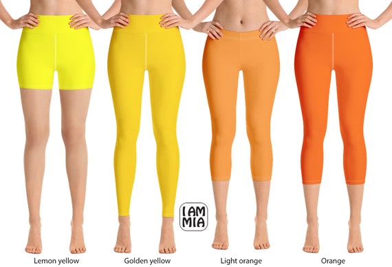 Buy RELIABLELIFESTYLE Women and Girls Slim Fit Full Length Leggings (Combo  Pack of 2) Lemon Yellow & Yellow-S at Amazon.in