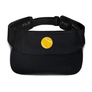 Tennisvisier, bestickter Visor, viele Farben; schwarz, blau, rot und weiß