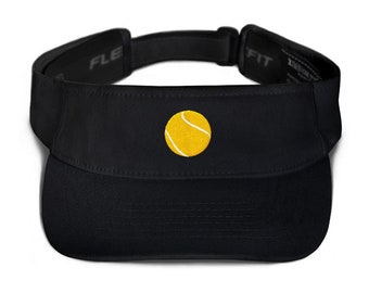 Tennis Visor, Embroidered Visor, Many Colours; black, blue, red and white