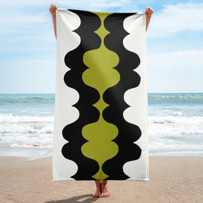 Retro Towel Beach Blanket 50s Style Beach Towel Bath Towel Etsy