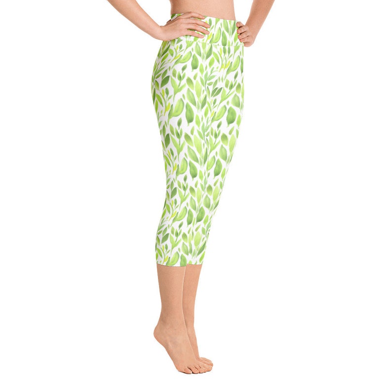 Goldfish Leaf Pattern Print Women Leggings