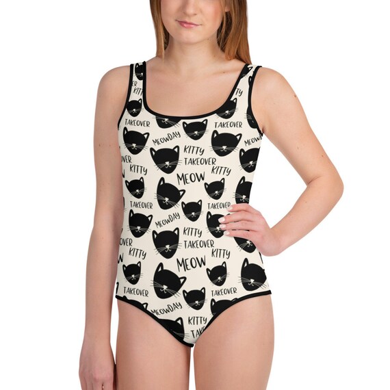 girls cat swimsuit