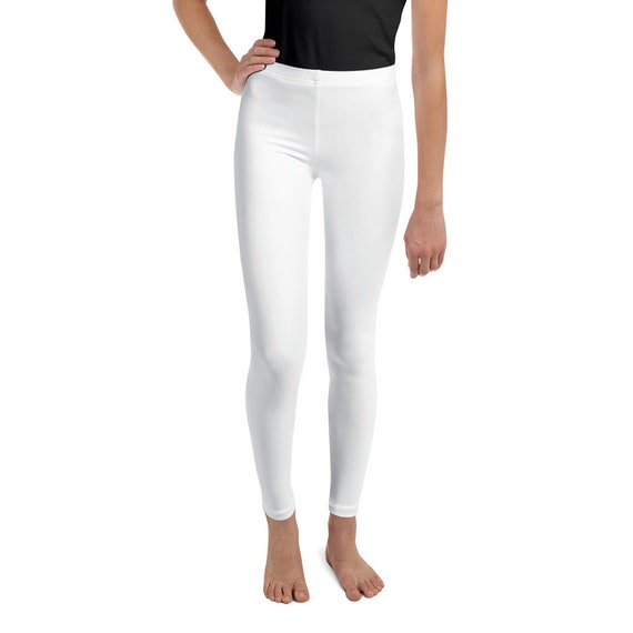 White Youth Leggings White Tights for Girls Sizes 8-20 - Etsy