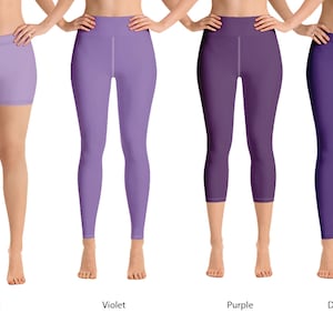 Purple Leggings, Lilac Yoga Leggings, Tights for women