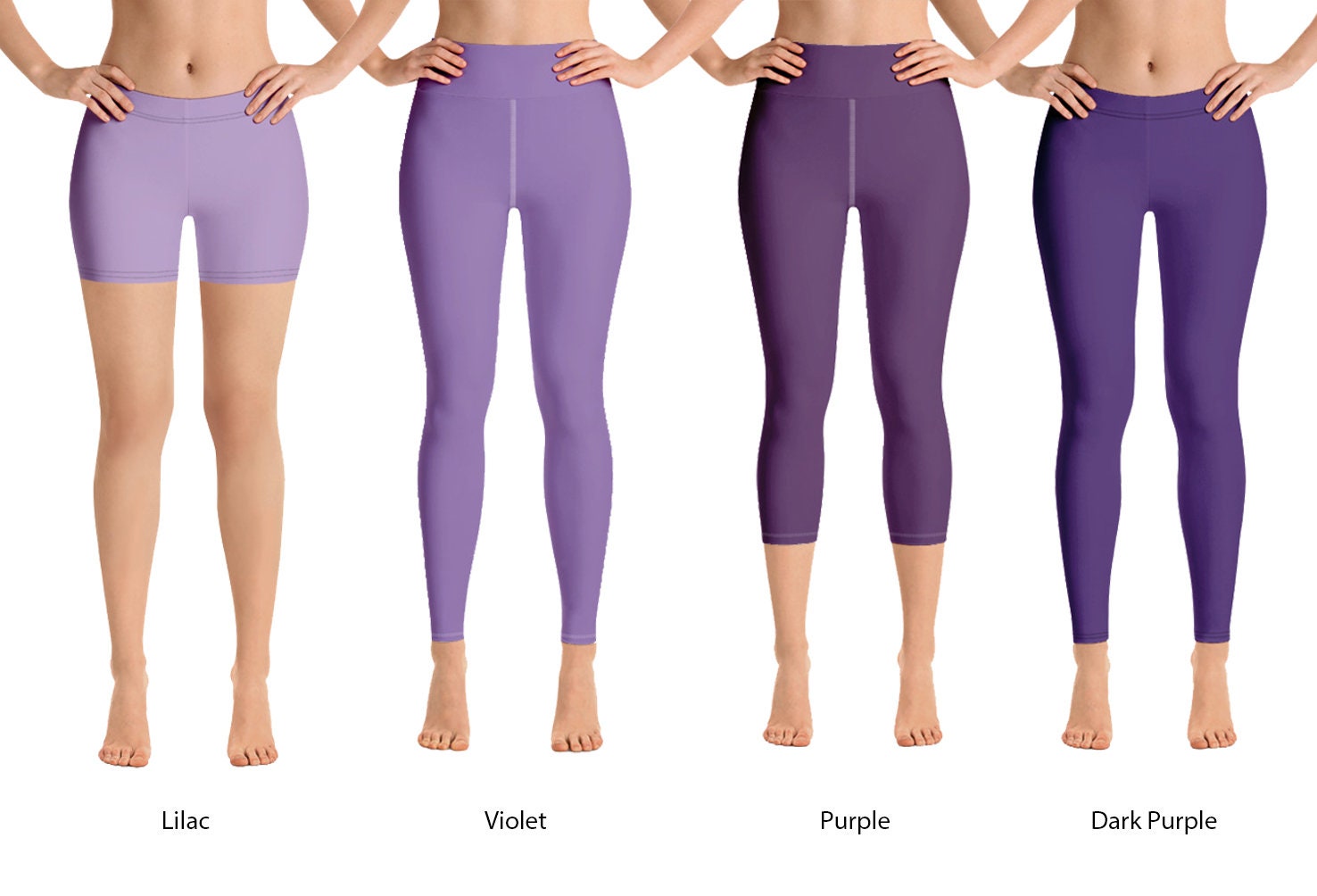 Purple Leggings, Lilac Yoga Leggings, Tights for Women 