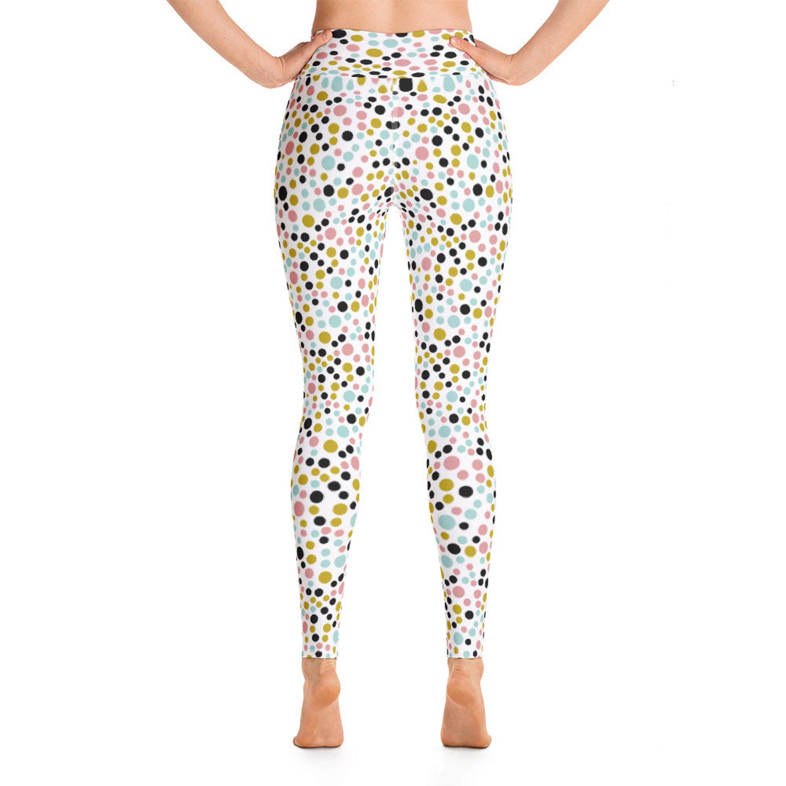 Yellow Polka Dot Women's Leggings