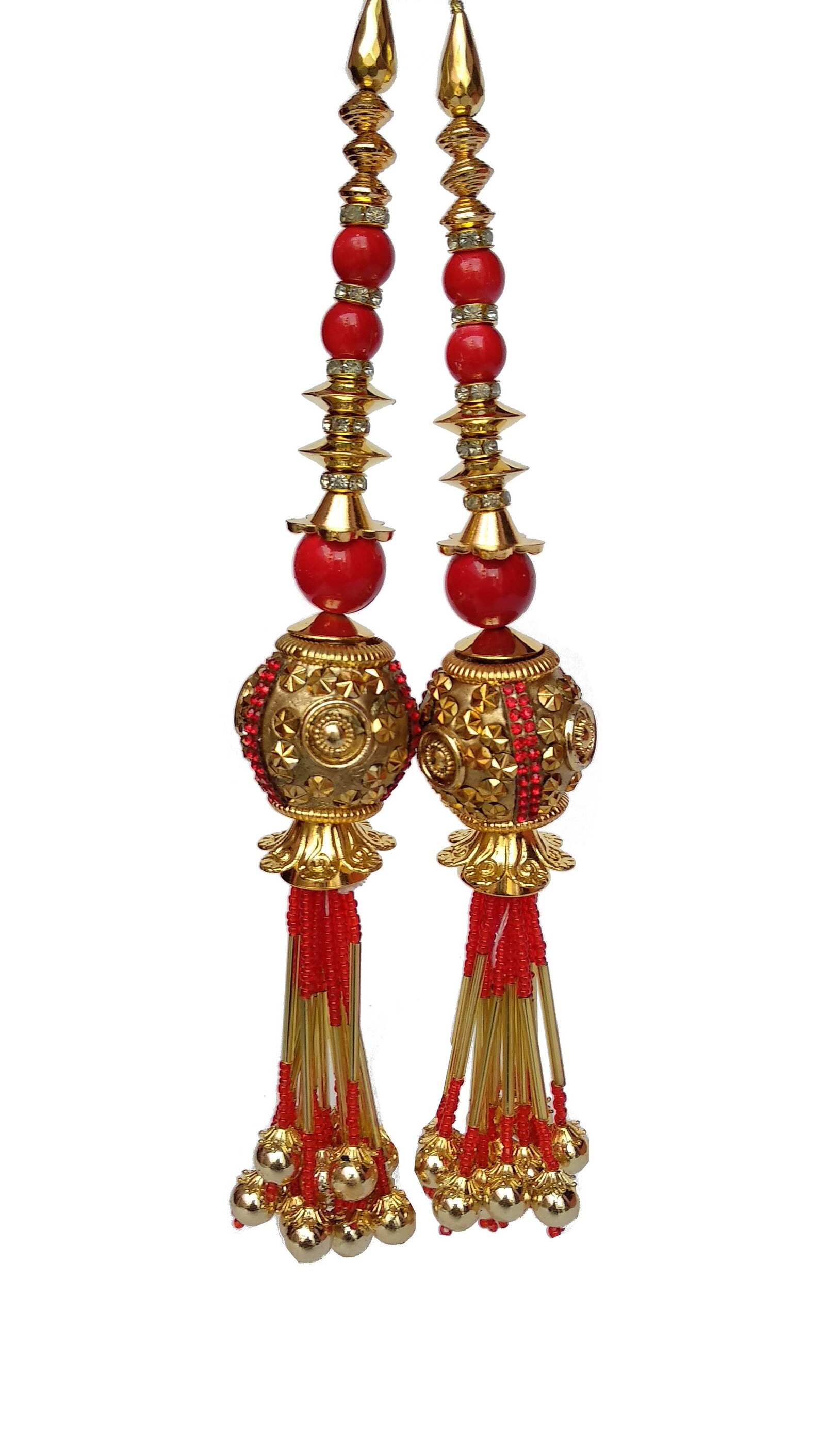 Gold latkan Wedding Lehenga Tassels Golden embellishments Etsy