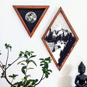 Handcrafted Mountain Peaks Reclaimed Wood Wall Art